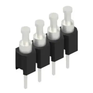 Pin header, 4 pole, pitch 2.54 mm, straight, black, MK 03 4 Z - 1