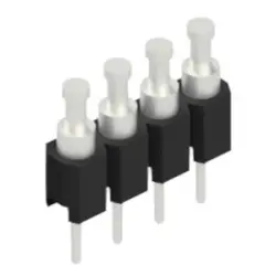 Pin header, 4 pole, pitch 2.54 mm, straight, black, MK 03 4 Z
