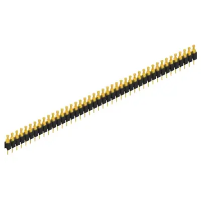 Pin header, 42 pole, pitch 2.54 mm, straight, black, MK 03 42 G - 1