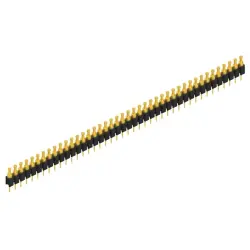 Pin header, 42 pole, pitch 2.54 mm, straight, black, MK 03 42 G