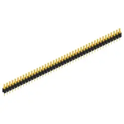 Pin header, 43 pole, pitch 2.54 mm, straight, black, MK 03 43 G