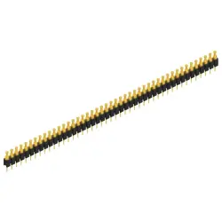 Pin header, 45 pole, pitch 2.54 mm, straight, black, MK 03 45 G