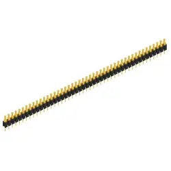 Pin header, 46 pole, pitch 2.54 mm, straight, black, MK 03 46 G