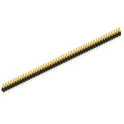Pin header, 47 pole, pitch 2.54 mm, straight, black, MK 03 47 G