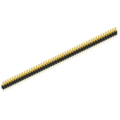 Pin header, 48 pole, pitch 2.54 mm, straight, black, MK 03 48 G - 1