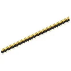 Pin header, 49 pole, pitch 2.54 mm, straight, black, MK 03 49 G