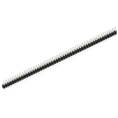 Pin header, 49 pole, pitch 2.54 mm, straight, black, MK 03 49 Z - 1
