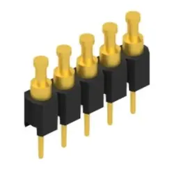 Pin header, 5 pole, pitch 2.54 mm, straight, black, MK 03 5 G