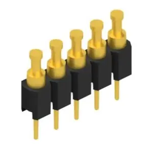 Pin header, 5 pole, pitch 2.54 mm, straight, black, MK 03 5 G - 1