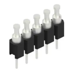 Pin header, 5 pole, pitch 2.54 mm, straight, black, MK 03 5 Z