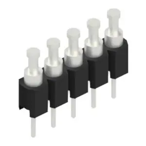 Pin header, 5 pole, pitch 2.54 mm, straight, black, MK 03 5 Z - 1