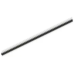 Pin header, 50 pole, pitch 2.54 mm, straight, black, MK 03 50 Z