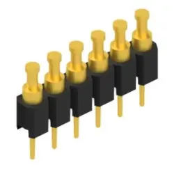 Pin header, 6 pole, pitch 2.54 mm, straight, black, MK 03 6 G