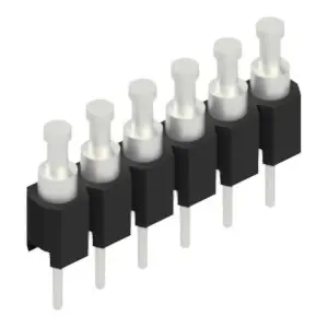 Pin header, 6 pole, pitch 2.54 mm, straight, black, MK 03 6 Z - 1