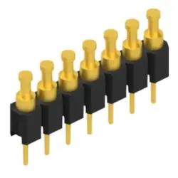 Pin header, 7 pole, pitch 2.54 mm, straight, black, MK 03 7 G