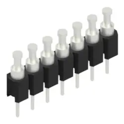 Pin header, 7 pole, pitch 2.54 mm, straight, black, MK 03 7 Z