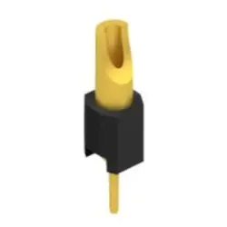 Pin header, 1 pole, pitch 2.54 mm, straight, black, MK 04 1 G