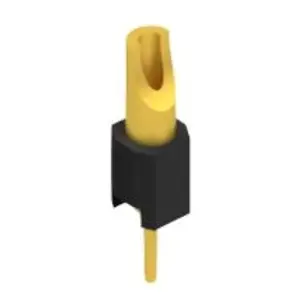 Pin header, 1 pole, pitch 2.54 mm, straight, black, MK 04 1 G - 1
