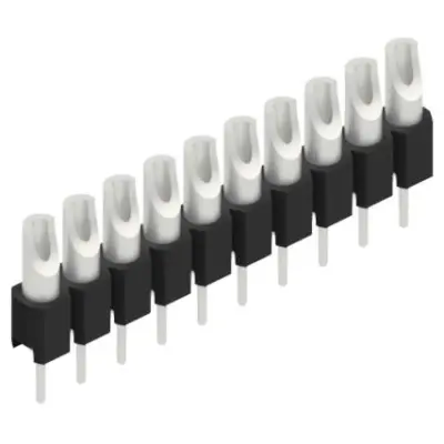Pin header, 10 pole, pitch 2.54 mm, straight, black, MK 04 10 Z - 1