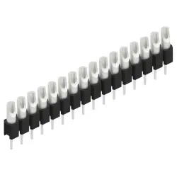 Pin header, 16 pole, pitch 2.54 mm, straight, black, MK 04 16 Z