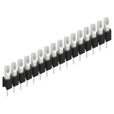 Pin header, 16 pole, pitch 2.54 mm, straight, black, MK 04 16 Z - 1