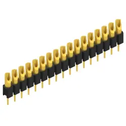 Pin header, 17 pole, pitch 2.54 mm, straight, black, MK 04 17 G
