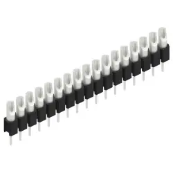 Pin header, 17 pole, pitch 2.54 mm, straight, black, MK 04 17 Z