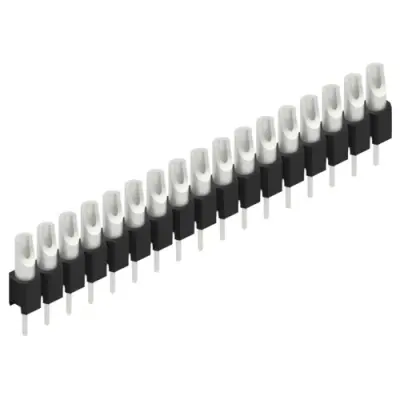 Pin header, 17 pole, pitch 2.54 mm, straight, black, MK 04 17 Z - 1
