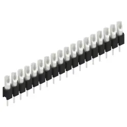 Pin header, 18 pole, pitch 2.54 mm, straight, black, MK 04 18 Z
