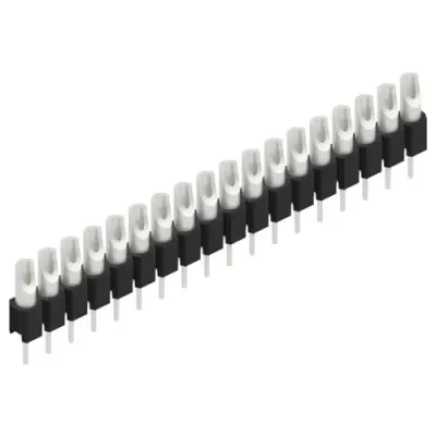 Pin header, 18 pole, pitch 2.54 mm, straight, black, MK 04 18 Z - 1