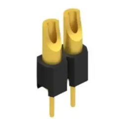 Pin header, 2 pole, pitch 2.54 mm, straight, black, MK 04 2 G