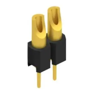 Pin header, 2 pole, pitch 2.54 mm, straight, black, MK 04 2 G - 1