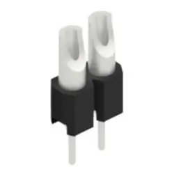 Pin header, 2 pole, pitch 2.54 mm, straight, black, MK 04 2 Z