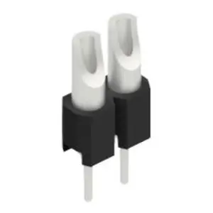 Pin header, 2 pole, pitch 2.54 mm, straight, black, MK 04 2 Z - 1
