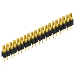 Pin header, 20 pole, pitch 2.54 mm, straight, black, MK 04 20 G