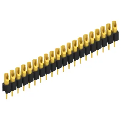 Pin header, 20 pole, pitch 2.54 mm, straight, black, MK 04 20 G - 1