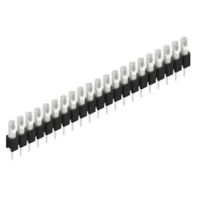 Pin header, 21 pole, pitch 2.54 mm, straight, black, MK 04 21 Z - 1