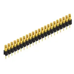 Pin header, 22 pole, pitch 2.54 mm, straight, black, MK 04 22 G