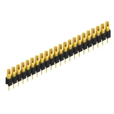 Pin header, 22 pole, pitch 2.54 mm, straight, black, MK 04 22 G - 1