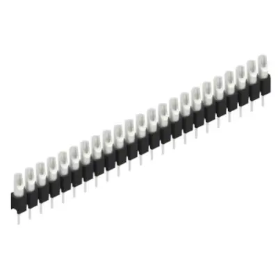 Pin header, 23 pole, pitch 2.54 mm, straight, black, MK 04 23 Z - 1
