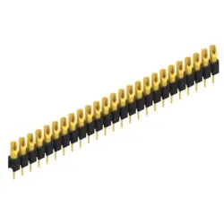 Pin header, 25 pole, pitch 2.54 mm, straight, black, MK 04 25 G