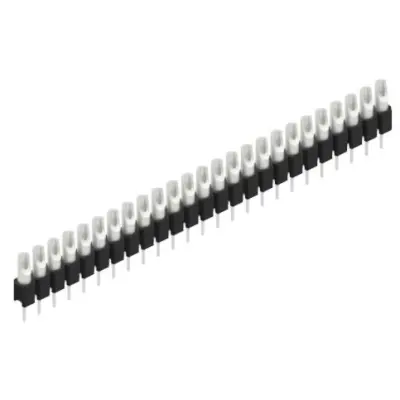 Pin header, 25 pole, pitch 2.54 mm, straight, black, MK 04 25 Z - 1