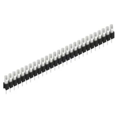 Pin header, 27 pole, pitch 2.54 mm, straight, black, MK 04 27 Z - 1