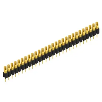 Pin header, 28 pole, pitch 2.54 mm, straight, black, MK 04 28 G - 1