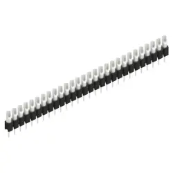 Pin header, 28 pole, pitch 2.54 mm, straight, black, MK 04 28 Z