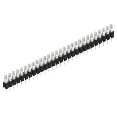 Pin header, 28 pole, pitch 2.54 mm, straight, black, MK 04 28 Z - 1