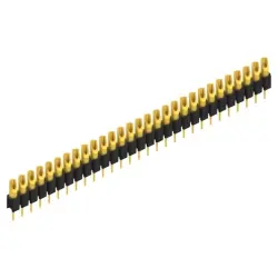 Pin header, 29 pole, pitch 2.54 mm, straight, black, MK 04 29 G