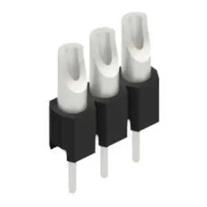 Pin header, 3 pole, pitch 2.54 mm, straight, black, MK 04 3 Z - 1