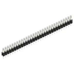 Pin header, 30 pole, pitch 2.54 mm, straight, black, MK 04 30 Z