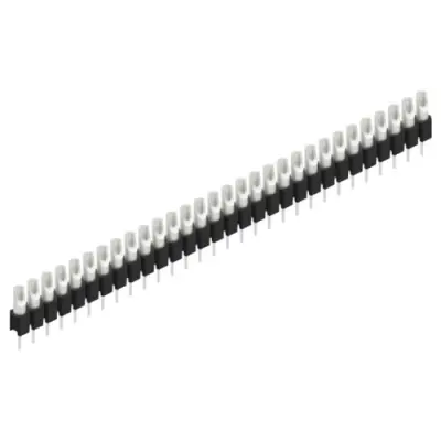 Pin header, 30 pole, pitch 2.54 mm, straight, black, MK 04 30 Z - 1